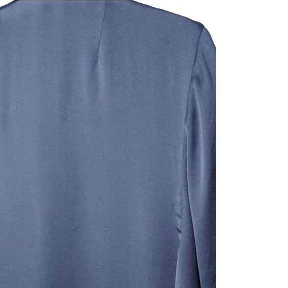 Theory Women's Size 2 Tie‎ Neck Shirred Dress Lightweight Charmeuse Silk Flowy - Picture 8 of 9